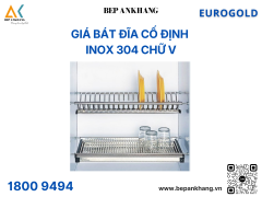 Giá bát đĩa cố định inox 304 chữ V Eurogold EP1100